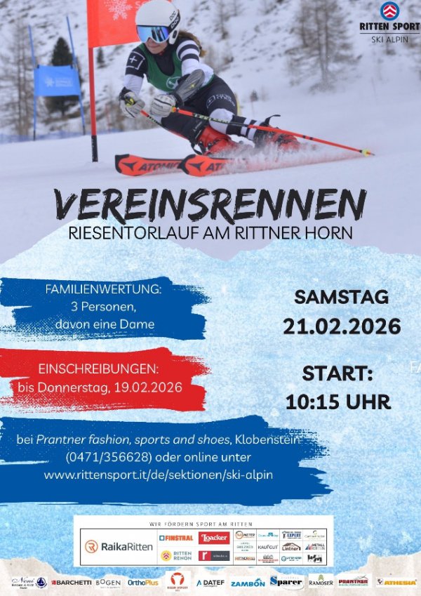 Einschreibung zum Vereinsrennen