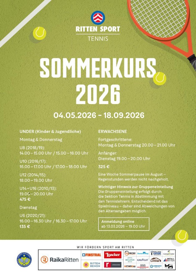 Sommertenniskurs